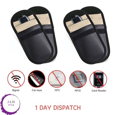 Rfid Sperr Faraday 4x Tasche Autoschlüssel FOB Signal Blocker Diebstahlschutz