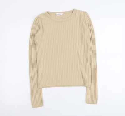 Beigefarbener Damenpullover UK-Größe 10 Edition