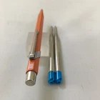 Caran D'ashe Metal Orange Steel trim Ball point +2 extra Brand NEW Swilss