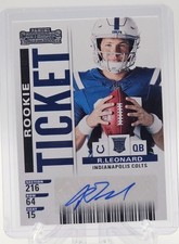 2025 Select Contenders Auto 42 Riley Leonard Rookie Ticket Colts