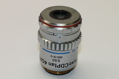 Olympus ULWD CDPLAN 40XPL/0.50 160/0-2 microscope objective: mint condition