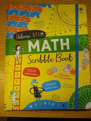 Usborne STEM Math Scribble Book (IR) Hardcover-spiral By Alice James Brand New