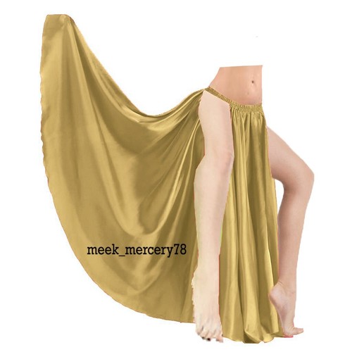 Side Cut Slit Skirt Adult Dancewear Belly Dance Satin Costumes Plus Size S2 - Picture 39 of 86