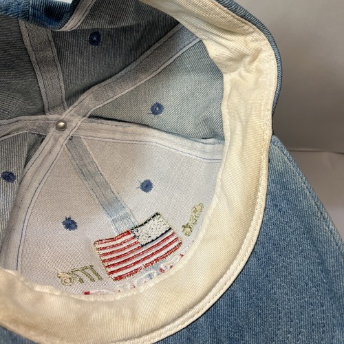 Denim American Flag Est 1776 Strapback Adjustable Hat USA Embroidered - Picture 8 of 10