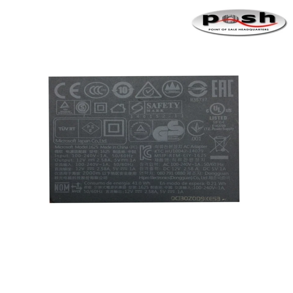 GENUINE 36W Microsoft Power Adapter For Surface Pro Book 3/4/5 Model 1625 - Image 3 of 3