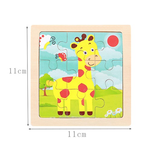 Wooden Puzzle 3d Kids Toys Baby Learning Cartoon Animal jigsaw Educational Puzzl - Picture 4 of 4
