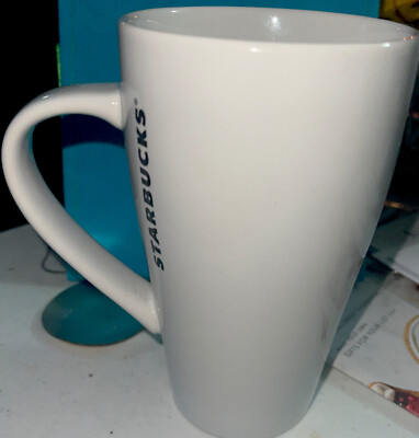 Starbucks 2014 Mermaid Logo Ceramic Coffee Mug Cup 18 Oz White & Black  LARGE | eBay