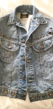 Rare Vintage Lee Jeans Western Denim Blue Jacket Uk 10 12 90s Y2k