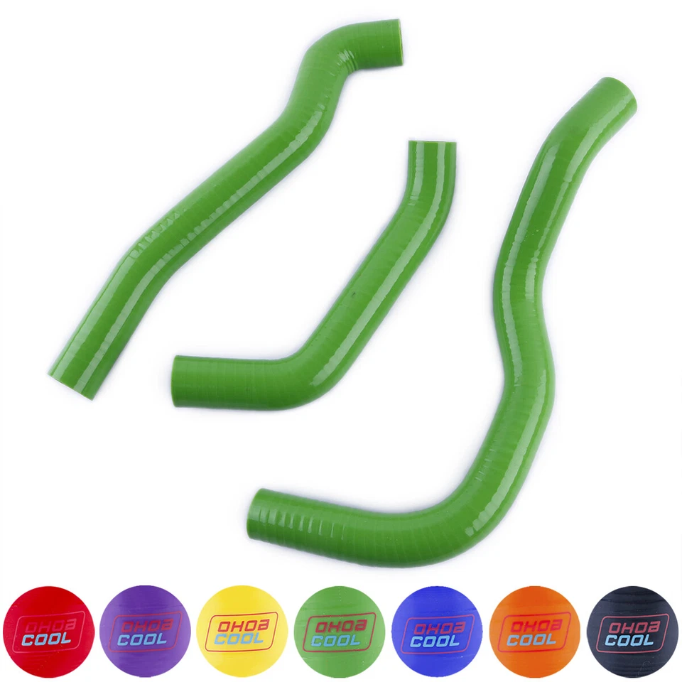 Para 1987-2007 KAWASAKI KLR 650 KLR650 Silicona Radiador Refrigerante Mangueras Tubo Verde Foto 4 de 4