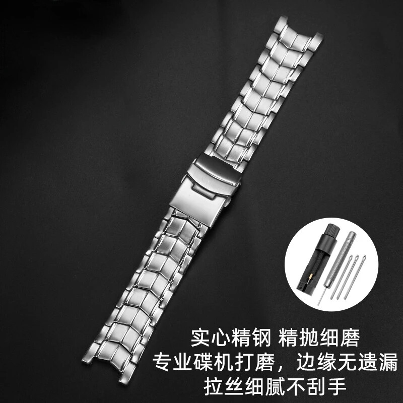 皐月恵 STRAP(販売は9/8まで) Stainless Steel Watch Strap for CASIO Edifice EF-524 EF524D Silver