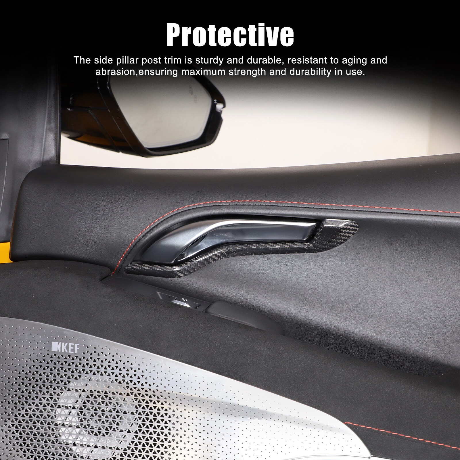 Carbon Fiber Door Panel Decor Strip Plate Cover Trim Kit For Lotus Emira 2022-24