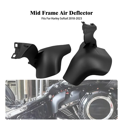 Mid Frame Air Deflector Saddle Heat Shield Cover For Harley Softail Low Rider
