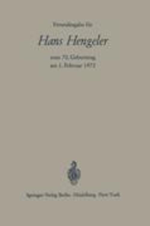 Thumbnail - Freundesgabe Für Hans Hengeler Zum 70. Geburtstag Am 1. Februar 1972 |