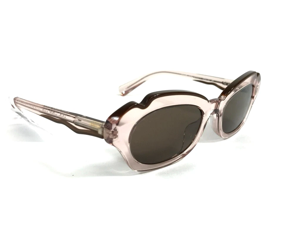 Gafas de sol Alain Mikli A05071 004/3G transparente rosa marco ojo de gato lentes marrones Foto 2 de 4