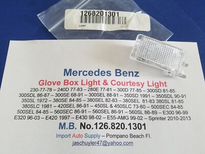 Mercedes Courtesy & Glove Box Light  230 240 300 350 380 420 450 500 560 E-Class