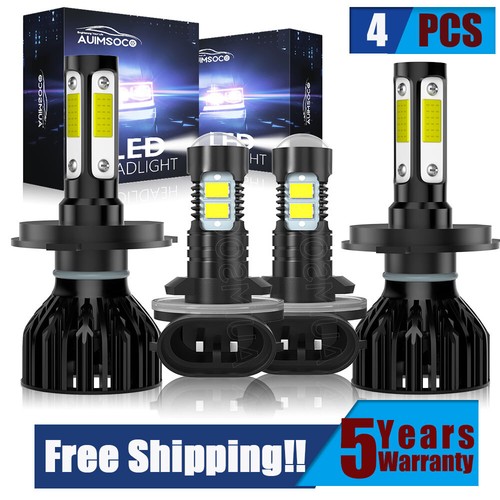 For Kia Sportage 2009-2010 LED Headlight White Bulbs Hi-Lo Fog Beam 4x 9003+881 - 第 1/15 張圖片