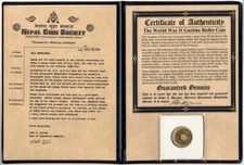 World War II Nepal Gurkha Bullet Coin (Album) ED