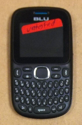 BLU Samba TV Q170T - Black & Blue ( Unlocked ) Very Rare Dual SIM Phone Untested