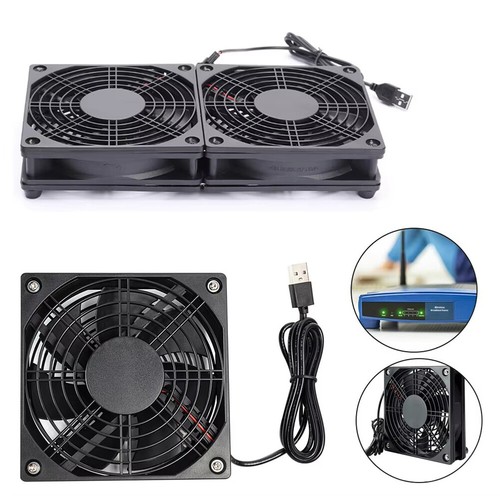 120mm USB Cooling Fan External Desktop Cooler Stand for Router Modem Computer PC - Picture 11 of 27