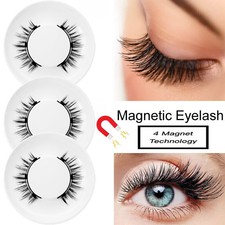 Reusable Natural Magnetic Eyelashes with Appl...