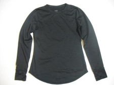 Cuddl Duds Climate Right Shirt Kids Youth Size S Black Thermal Long Sleeve