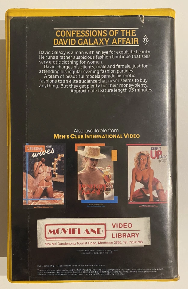 Confessions From David Galaxy Affair [VHS] Roadshow Video Ex-Rental Tape VGC - image 3 of 4