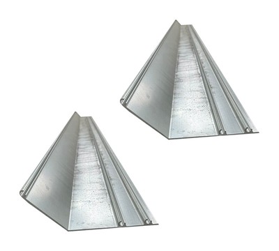 2Pk 103'' Telescopic Wind Deflector for Dump Truck Tarp System, Mounting Hardware