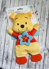 Disney Baby Pooh Bear Teether Plush Crinkle Sounds