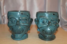 Shrunken Zombie Head Trader Sams Enchanted Tiki Bar Mugs 1st Edition DISNEY READ