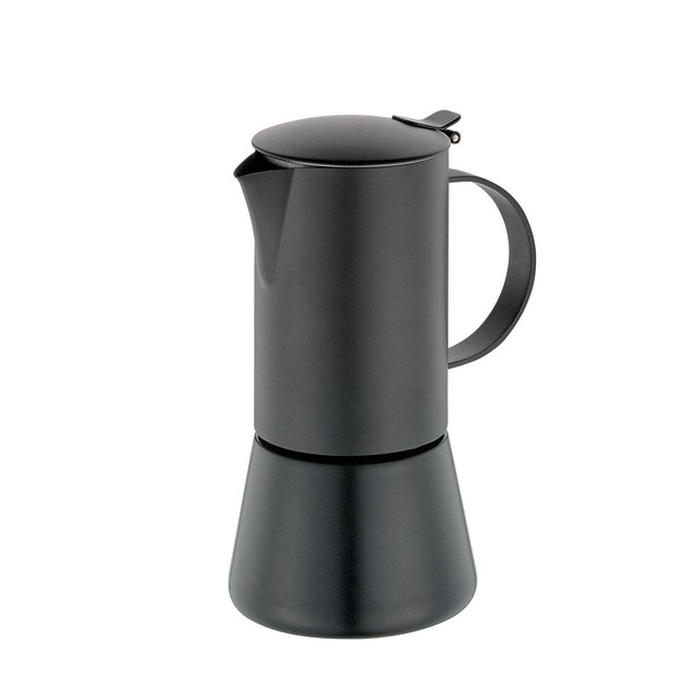 Cilio cafetera italiana Aida para 6 tazas de acero inoxidable mate negro |  Compra online en eBay