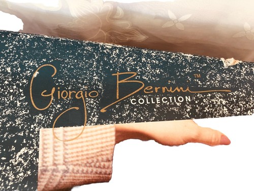 Vintage Giorgio Bernini handgefertigtes Lederstrauß geprägtes Zwickelportfolio - Bild 5 von 12