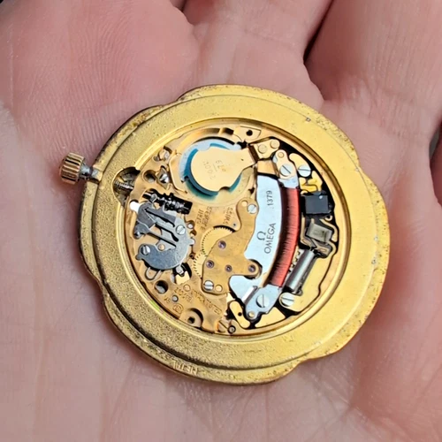 Omega 1379 Quartz Watch Movement for Parts, Not Working (O60)