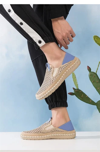 Summer Mesh Breathable Men's Shoes Lightweight Sneakers Footwear Comfy Slip-on - Picture 13 of 25