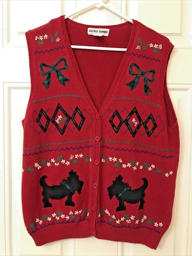 Alfred Dunner Scottie Dog Christmas 