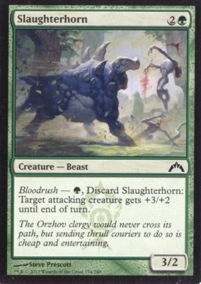 4X SLAUGHTERHORN 134/249 GATECRASH MTG MAGIC MP X4