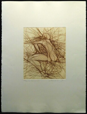 Guillaume Azoulay ''Uh Homme Anel'' etching  paper Hand Signed Make an Offer