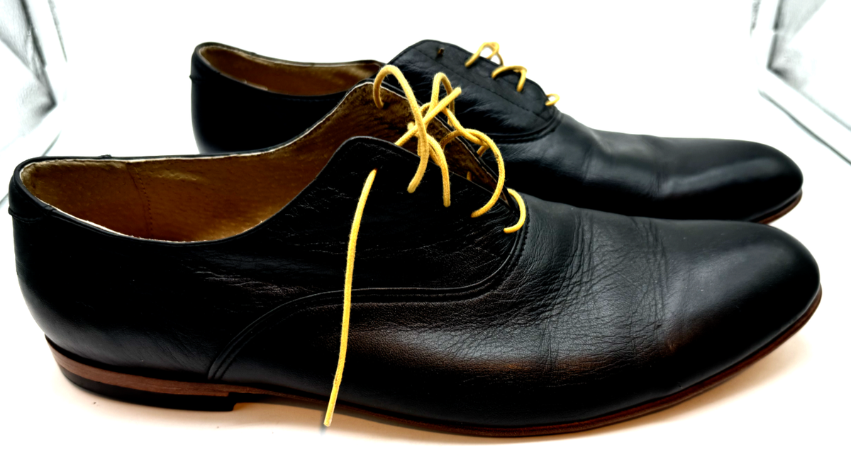 Goodbye Folk Mens Shoes Size 9 Navy Blue Soft Leather Lace  display picture 1