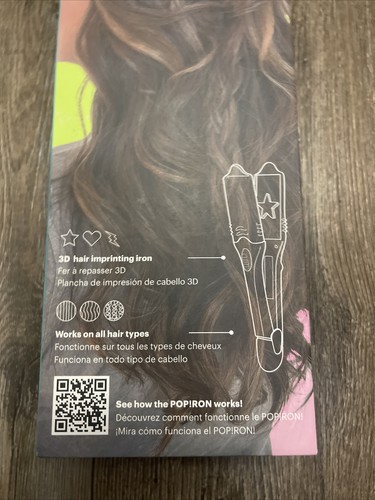 Popiron Parlor Hair Straightener 3D Image Imprinting Iron Comes w/ 5 Plates NEW - Imagen 8 de 14