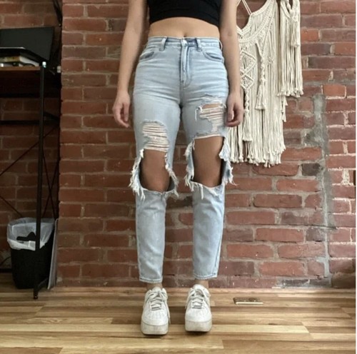 Blown Out Blue Mom Jeans Short 