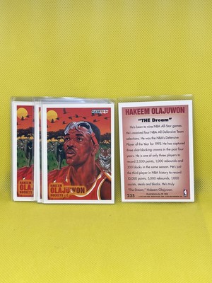 Hakeem Olajuwon 1993/94 Fleer Basketball Pro Visions The Dream #235 lot (8)