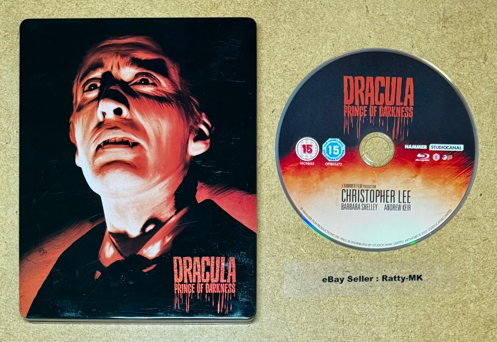 DRACULA : PRINCE OF DARKNESS - UK EXCLUSIVE BLU RAY STEELBOOK (READ DESCRIPTION)