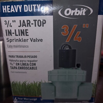 Orbit 3/4-inch In-Line Jar-Top Sprinkler Valve - 57460 - NEW