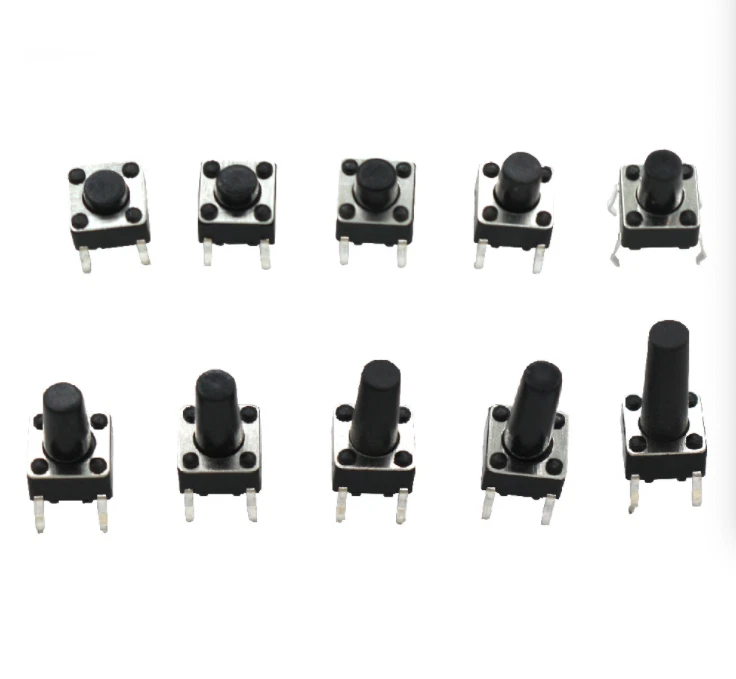 200pcs Tactile Switch Push Button 4Pin 6x6mm PCB Micro Momentary Tact Assortment - Image 3 of 4