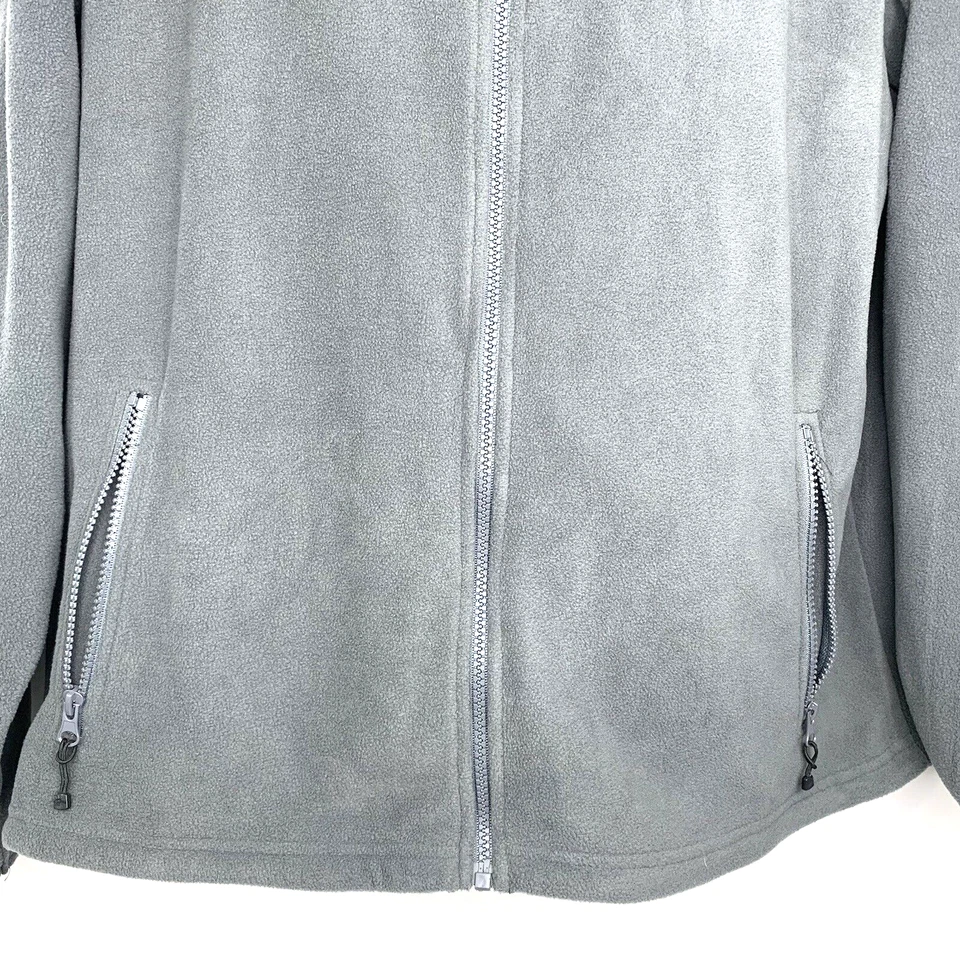 Ducks Unlimited Fleece Jacket Men's Large Gray & Camouflage Full Zip - Image 3 of 4