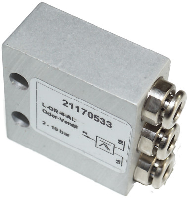 Pneumatik Oder-Ventil mit Steckanschluss Ø 4mm Funktionsventil 