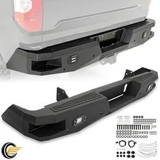 For Toyota Tundra 2014-2021 Powder Coated Rear Bumper Kit w/ LED Lights Assembly