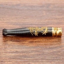 Filtro de madera de ébano tipo dragón pipa para fumar boquilla soporte para cigarrillos práctico