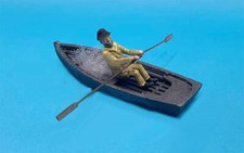 Escala O Pescador en Slicker BOTE DE REMOS Acabado Escala 1/48 Set
