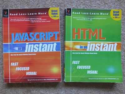 HTML IN AN INSTANT & JAVASCRIPT IN AN INSTANT LEARN COMPUTER PROGRAMMING