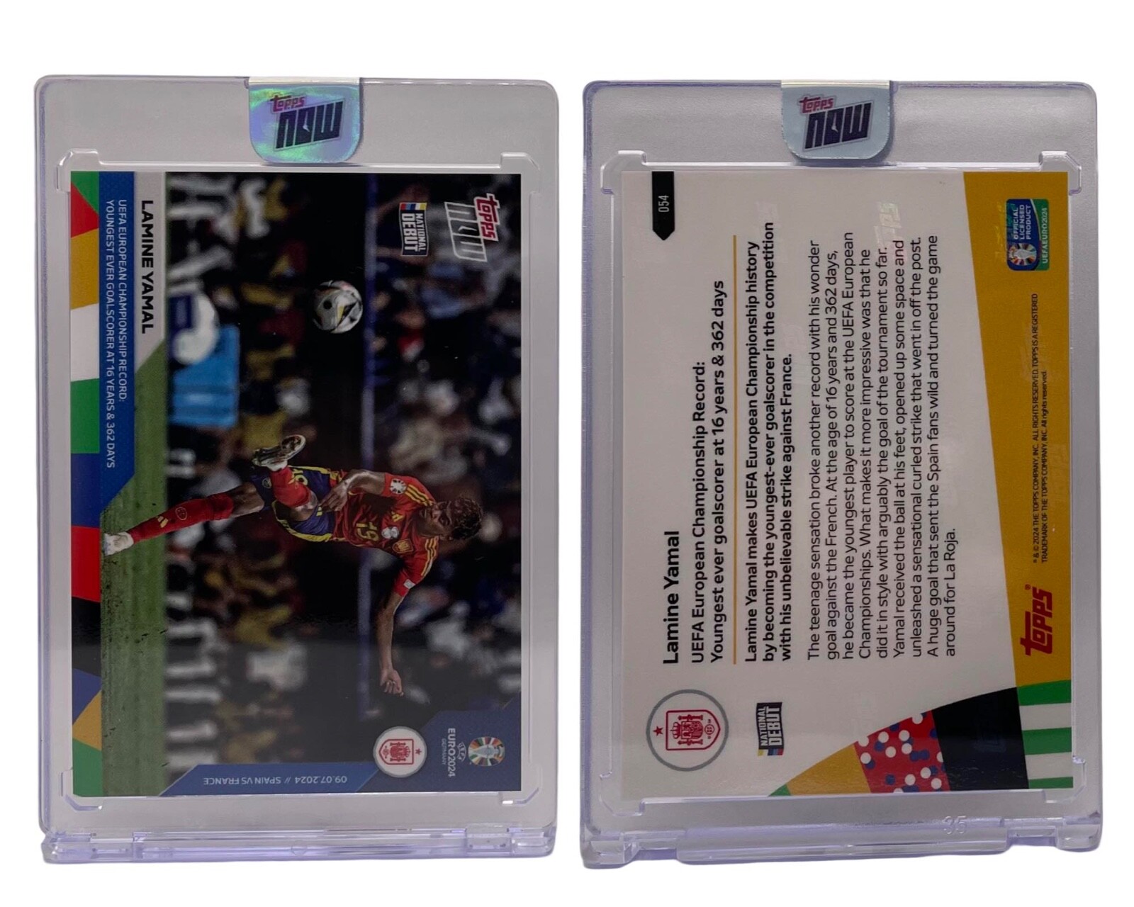 Lamine Yamal - 2024 TOPPS NOW #54-Youngest ever goalscorer EURO Rookie SPAIN view 3